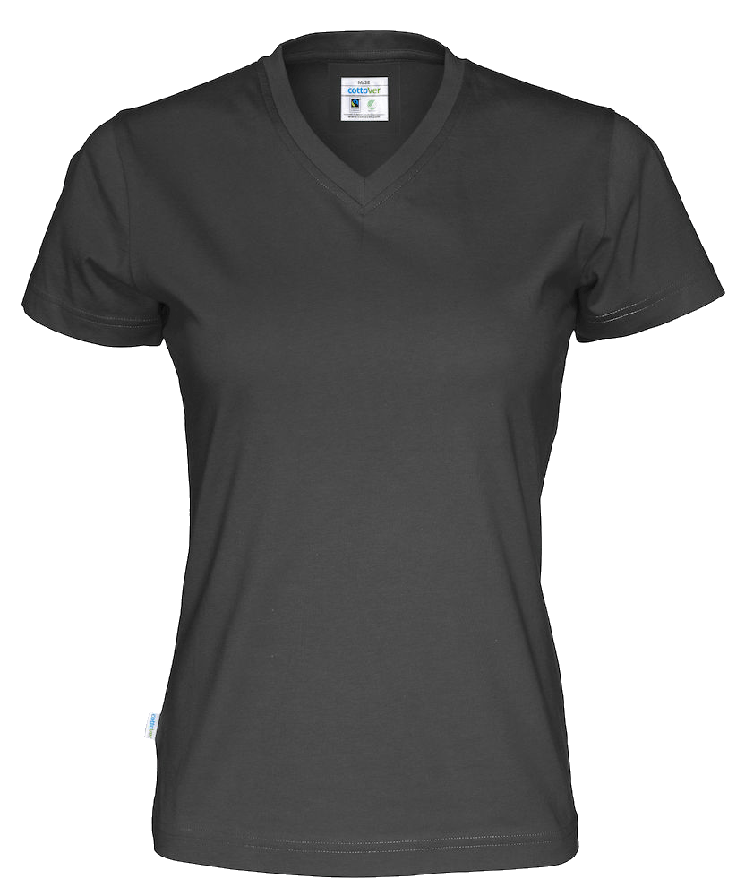 Damen T-Shirt kurzarm Cottover Jersey SS V-neck 141021