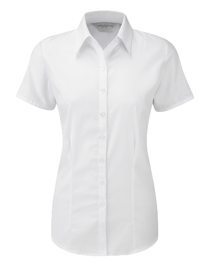 Damen Bluse kurzarm Russell Herringbone R-963F-0