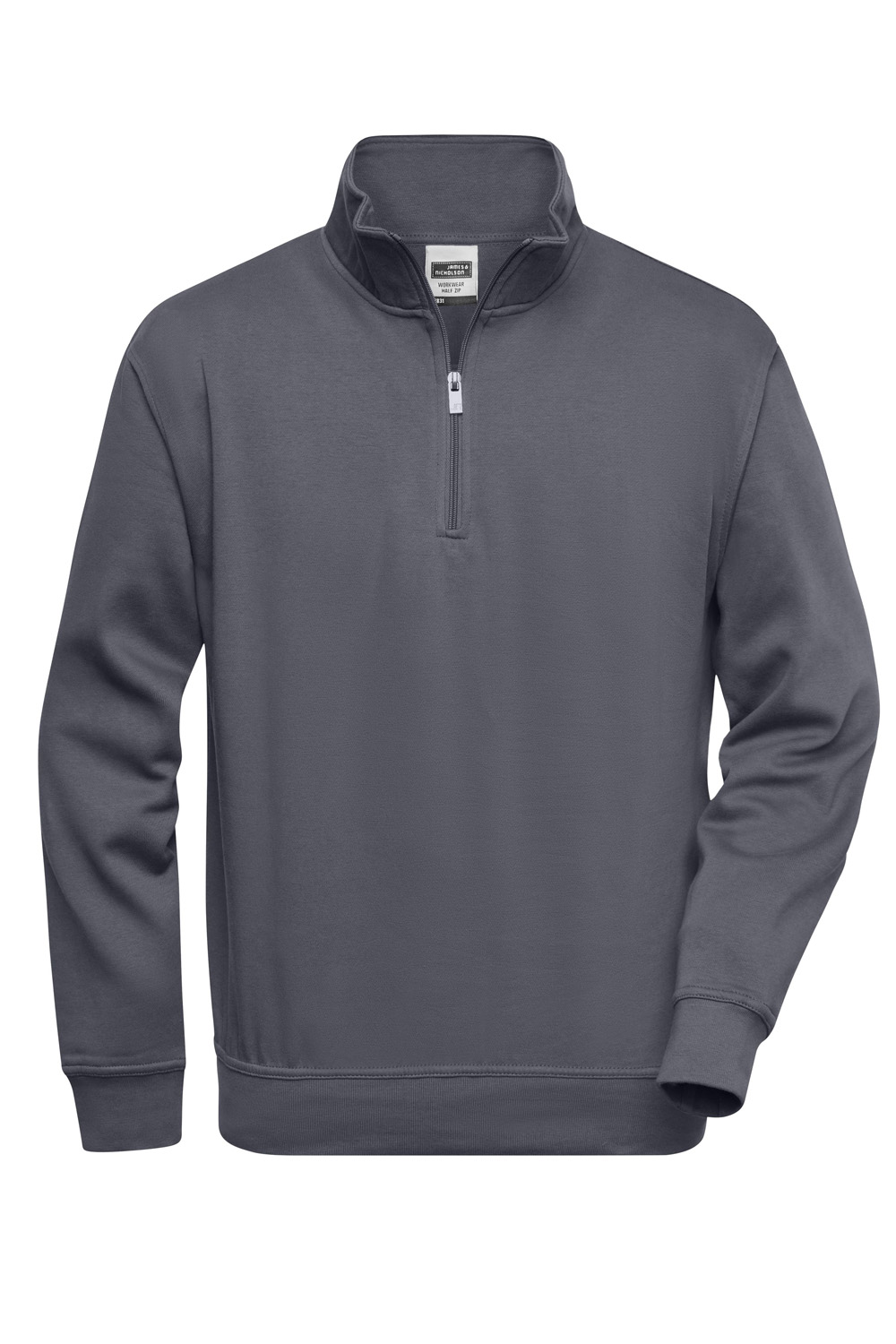 Herren Pullover mit Zipper James&Nicholson Workwear Half Zip Sweat JN831