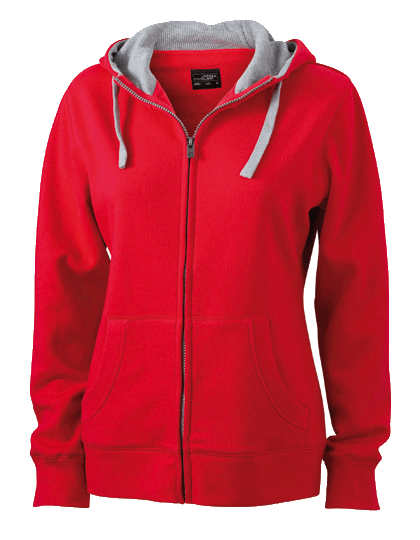 Damen Kapuzenjacke James&Nicholson Lifestyle Zip-Hoody JN962