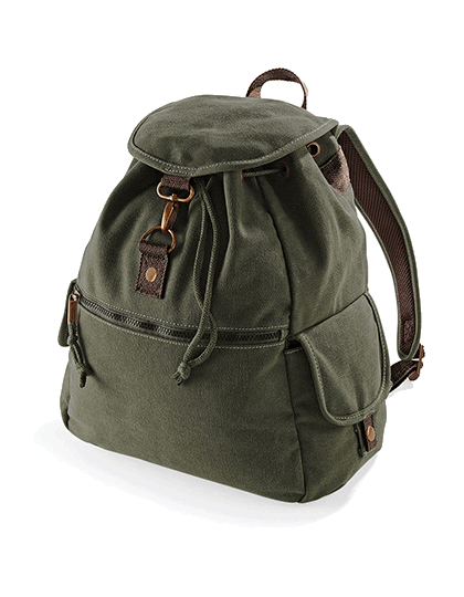  Rucksack Quadra Vintage Canvas Backpack QD612