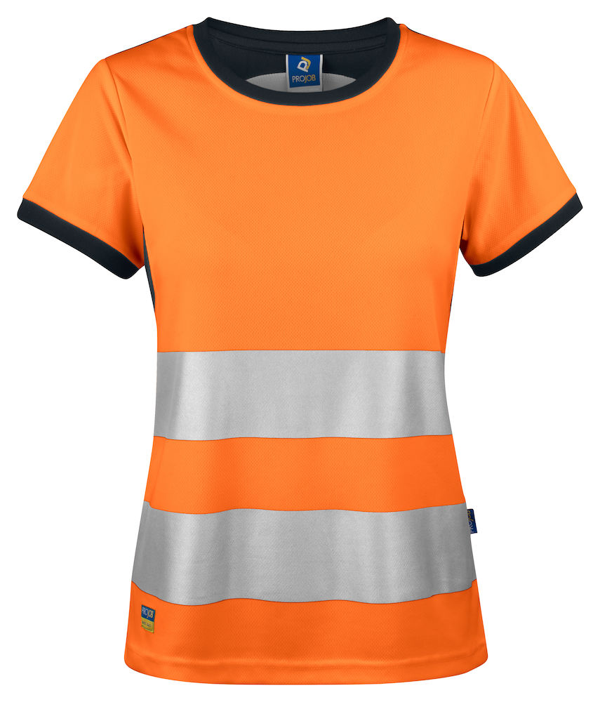 Damen Sicherheits T-Shirt kurzarm ProJob 6012 EN ISO 20471 Klasse 2 646012