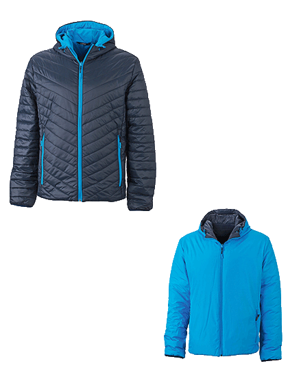 Herren Steppjacke James&Nicholson Lightweight JN1092 Navy Aqua_1