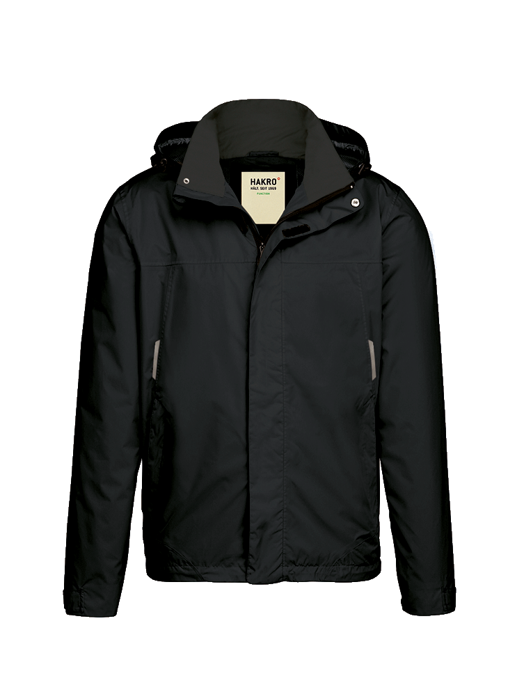 Herren Regenjacke Hakro Connecticut 862 schwarz 005_1